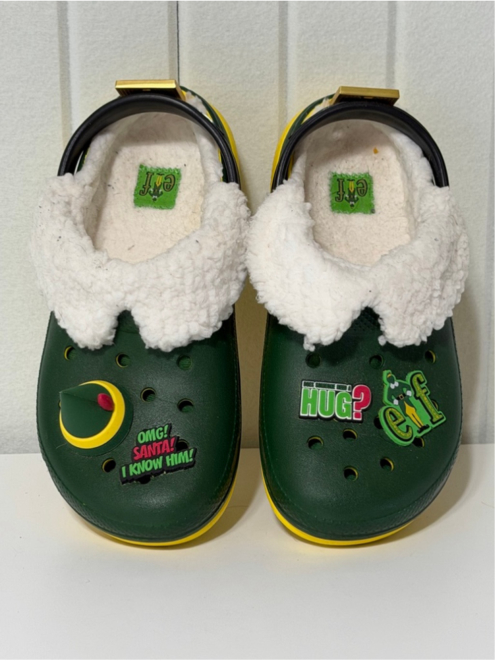 Buddy The Elf Crocs - Youth Size 4